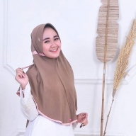 Hijab Terbaru - Thuwa Hijab - Zoya Plat - Serut murah - Bergo serut - Hijab murah - serut Jersy