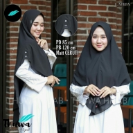 Hijab - Thuwa Hijab - Latifa - Khusus Hitam - Ceruty - syar'i - susun - Kerudung - Jilbab - khimar