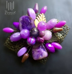 Purple Romantic Brooch