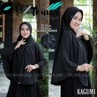 Hijab - Thuwa Hijab - Kagumi - Hijab Syar'i - Khusus Hitam - Jersy Syar'i - kerudung - jilbab